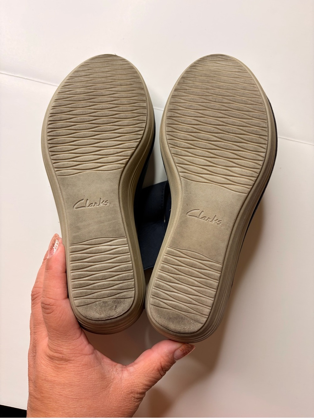 Clarks Collection Reedly Juno Wedge Sandals Navy Blue Size 6 - Picture 11 of 12